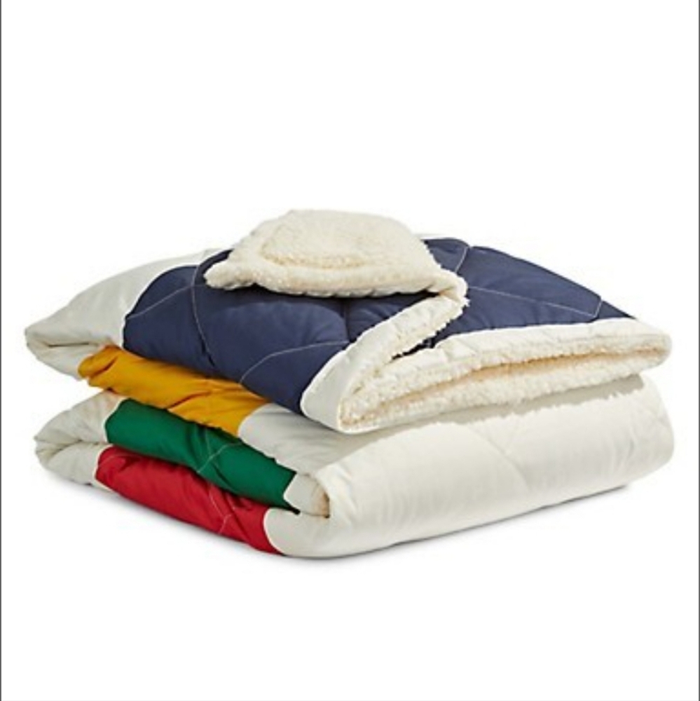 NEW • Hudson Bay Blanket • HBC Bold Stripe Down-Filled Cabin Throw Blank… - Picture 3 of 6